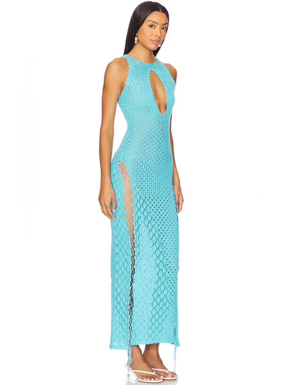 Danielle Guizio Super Sexy Blue Casmir Dress XXS RP $278 - Picture 9 of 10